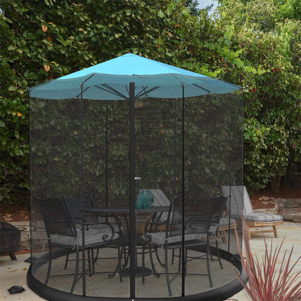 Arlmont & Co. Garden Patio Umbrella Mesh Screen For 1011’ Patio Table